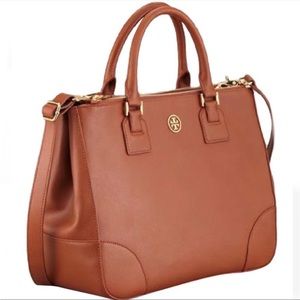 Tory Burch Double Zip Robinson Tote Bag
